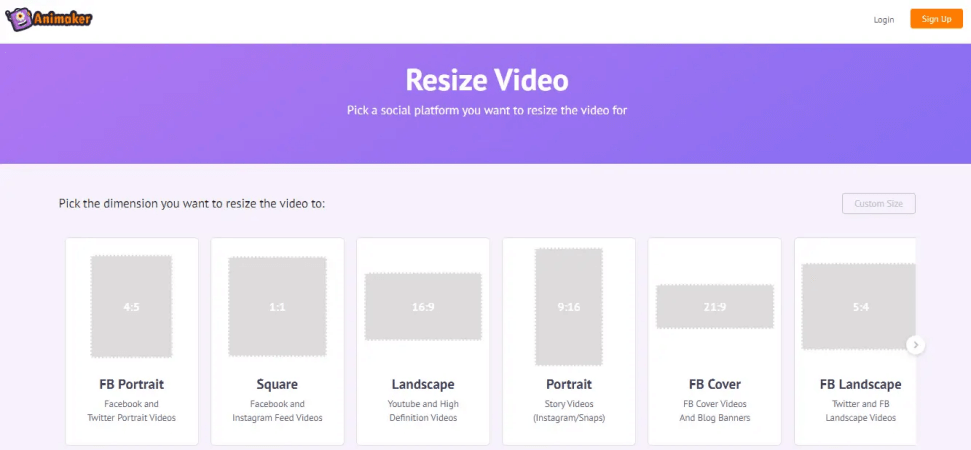 Resize Video With Animaker 1