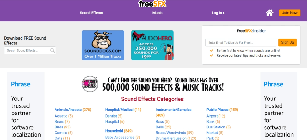 free sfx free sound effect website