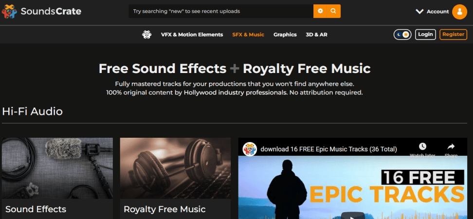 soundscrate free sound effect website