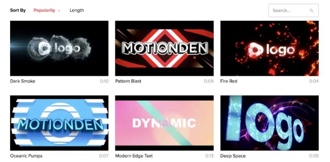 motionden></p>
<p>The simple and straightforward customization editor allows you to modify your text, colors, and backing music to produce an intro in minutes.</p>
<p>According to reviews on Trustpilot, MotionDen is prone to crashing and renders videos slowly.</p>
<p>MotionDen does not require a credit card or trial time, and you can produce up to five videos using their whole library of video templates without a credit card or trial term. Nonetheless, you must endure the dreadful watermark.</p>
<p>The most popular package costs <strong>$29</strong> per month if you want to eliminate watermark and upload HD-quality videos directly to YouTube.</p>
<h3 id=